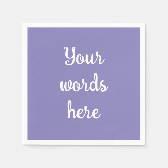 Guardanapo De Papel Papel Violeta Azul Personalizado Nápoles (Frente)