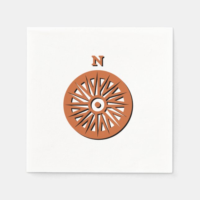 Guardanapo De Papel Papelada - Grande Rosa de Compass (Frente)