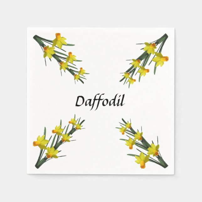 Guardanapo De Papel Paper Napkin - Daffodil Pattern (Frente)