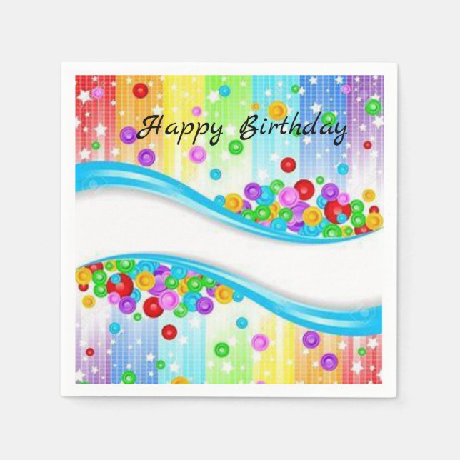 Guardanapo De Papel Paper Napkins Birthday (Frente)