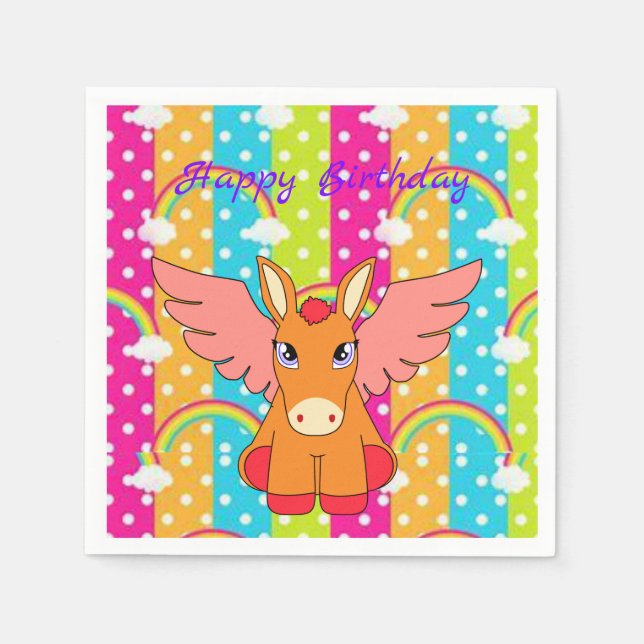 Guardanapo De Papel Paper Napkins Birthday (Frente)