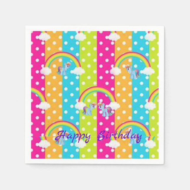 Guardanapo De Papel Paper Napkins Birthday (Frente)