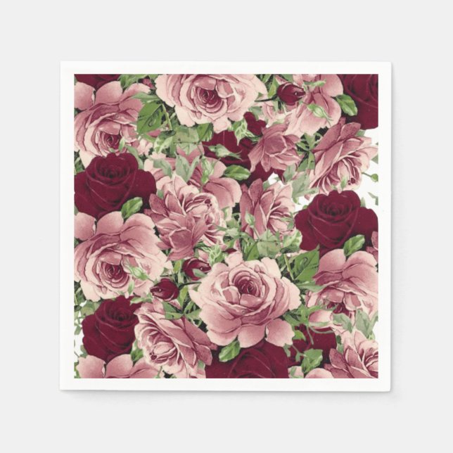 Guardanapo De Papel Paper Napkins Floral (Frente)