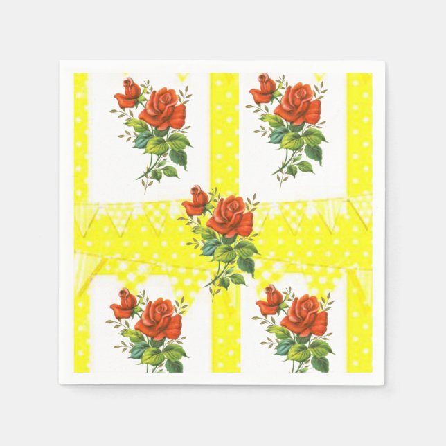 Guardanapo De Papel Paper Napkins Floral (Frente)