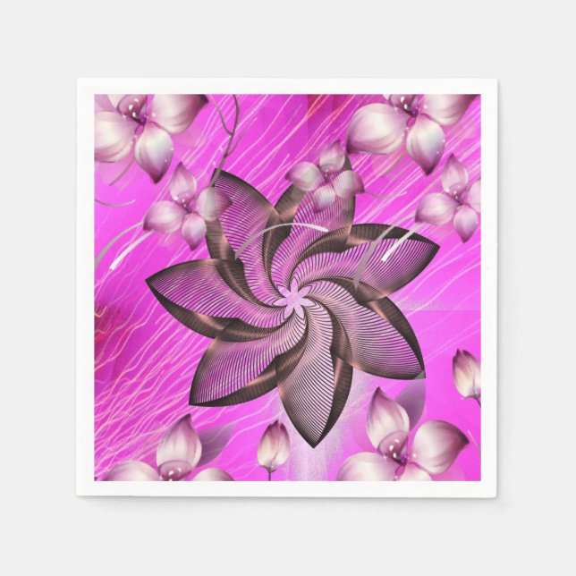 Guardanapo De Papel Paper Napkins Floral (Frente)