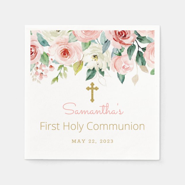 Guardanapo De Papel Paper napkins for the girl's first communion (Frente)