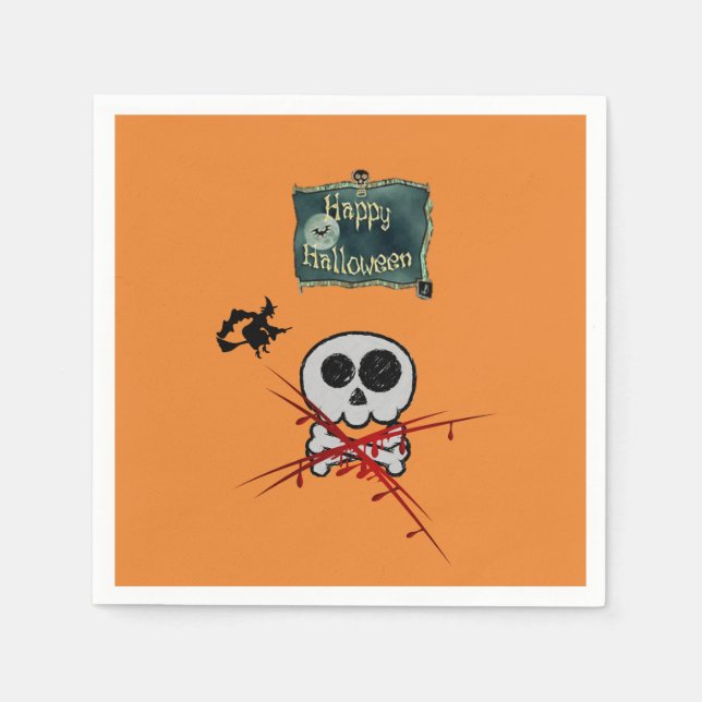 Guardanapo De Papel Paper Napkins Halloween (Frente)