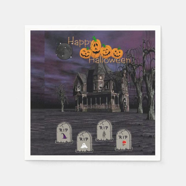 Guardanapo De Papel Paper Napkins Halloween (Frente)