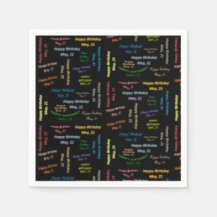 Guardanapo De Papel Paper Napkins May, 21 Birthday