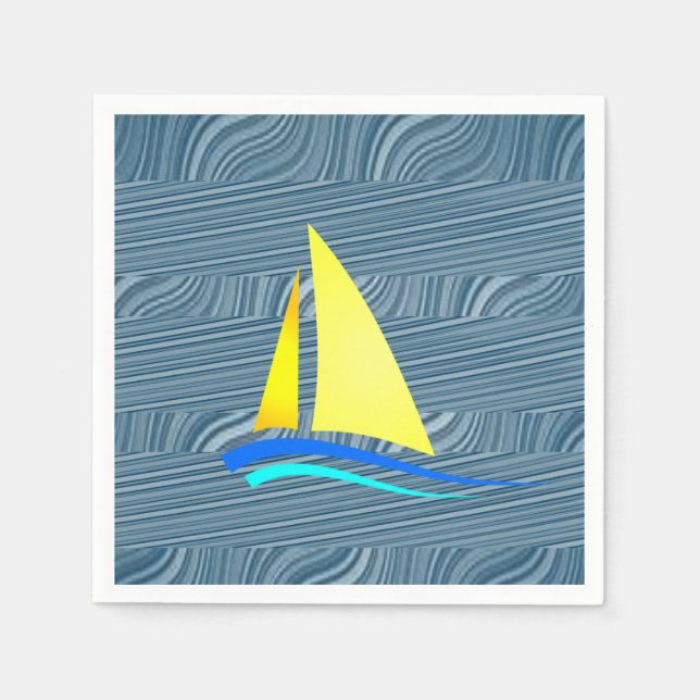 Guardanapo De Papel Paper Napkins Sailboat (Frente)