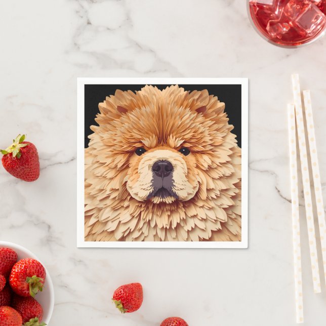 Guardanapo De Papel PAPIAR MIRAGE Red Chow (Insitu)