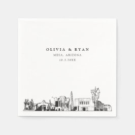 Guardanapo De Papel Papo De Casamento Da Linha Do Céu Da Arizona Mesa