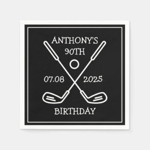Guardanapo De Papel Par 90 de Pai feliz de Golfer de Aniversário Perso