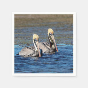 Guardanapo De Papel Par de Pelicanos