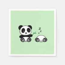 Par de pequenos pandas bonitos em verde