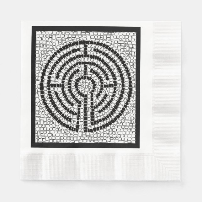 Guardanapo de papel para almoço LABYRINTH VII - Pr (Frente)