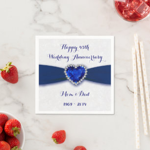 Guardanapo de papel para aniversário de casamento