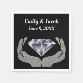 Guardanapo de Papel para Casamento Diamond Hands