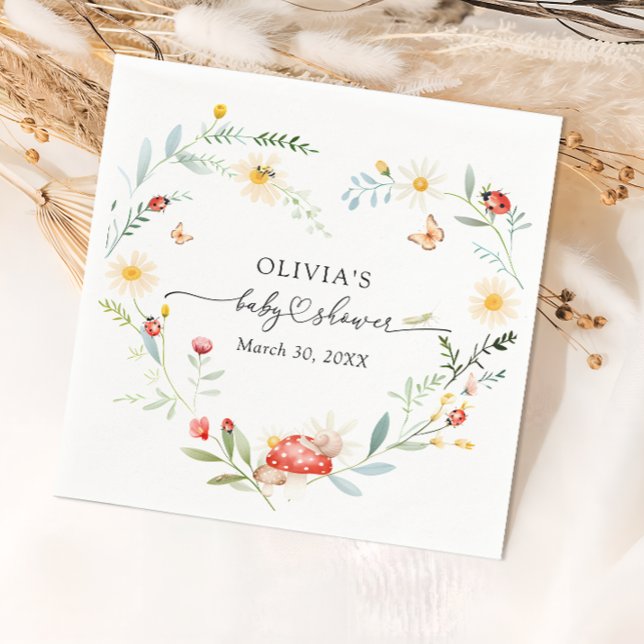 Guardanapo de papel para chá de bebê Jardim da Peq (Criador carregado)