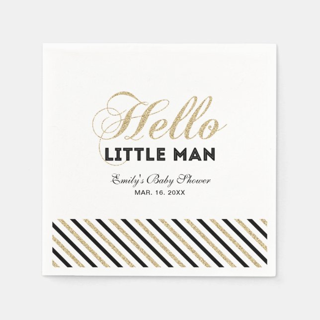 Guardanapo de papel para Chá de Bebê Menino Modern (Frente)