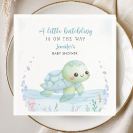 Guardanapo de papel para chá de bebê menino tartar