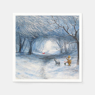 Guardanapo de papel para chá de bebê Pooh Watercol