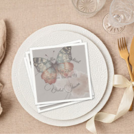 Guardanapo de papel para chá de noiva Borboleta Bo