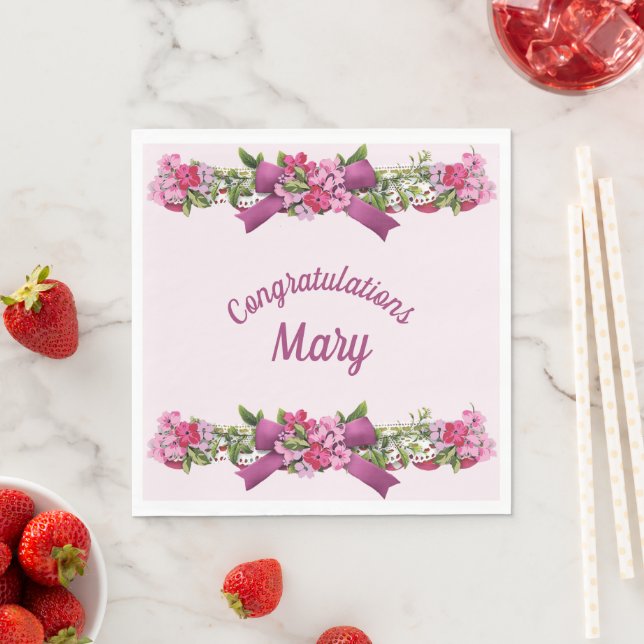 Guardanapo de papel para congratulações elegante (Insitu)