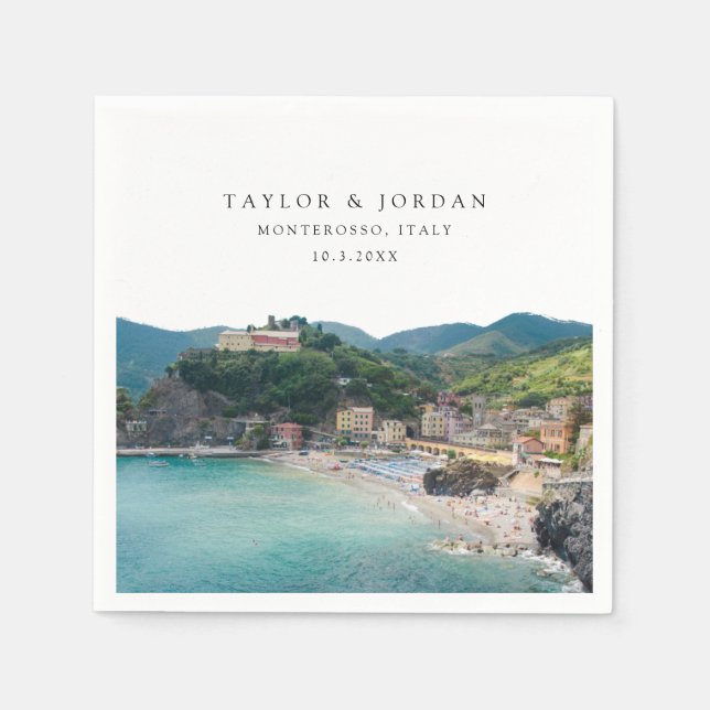 Guardanapo de papel para coquetel de casamento em  (Frente)