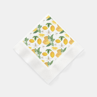 Guardanapo de papel para festa com tema de limão A