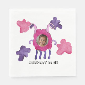 Guardanapo de papel para festa de aniversário de m
