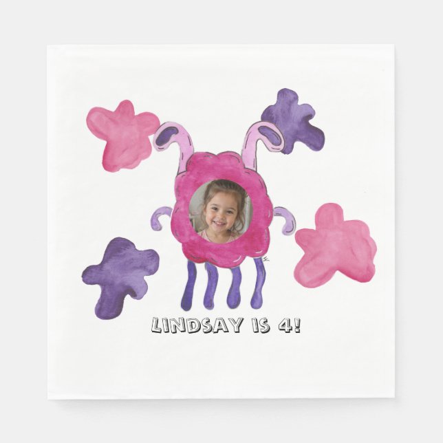 Guardanapo de papel para festa de aniversário de m (Frente)