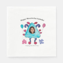 Guardanapo de papel para festa de aniversário do M