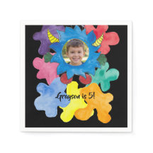 Guardanapo de papel para festa de aniversário do M