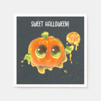 Guardanapo de papel para festa de Halloween com ab