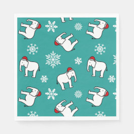 Guardanapo de papel para festa de Natal do Elefant