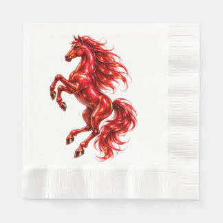Guardanapo de papel para festa equestre com cavalo