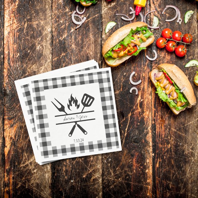 Guardanapo de papel para jantar de ensaio em xadre (Criador carregado)