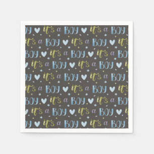 Guardanapo de papel para novo bebê menino