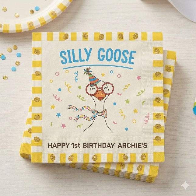 Guardanapo de papel para o 1º aniversário do Silly (Criador carregado)
