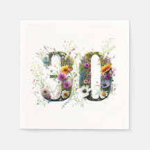 Parabéns aniversário de 30 anos Wildflower