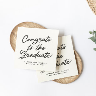 Guardanapo De Papel Parabéns ao graduado festa de formatura simples