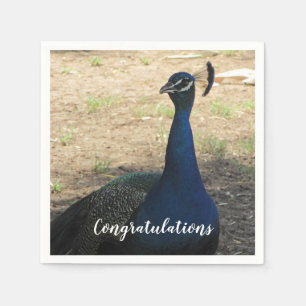 Guardanapo De Papel Parabéns Azul Pássaro Fotográfico Orgulhoso