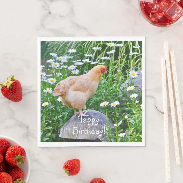 Guardanapo De Papel Parabéns Buff Orpington Chicken (Insitu)