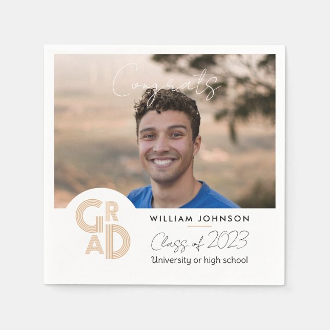 Guardanapo De Papel Parabéns Classe de Formando de 2023 (Frente)