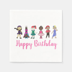 Guardanapo De Papel Parabéns Dança de Feliz Aniversário Tap de Balé do