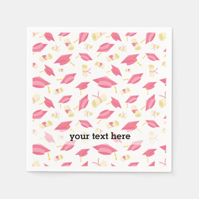 Guardanapo De Papel Parabéns de Graduação Escolar (Frente)