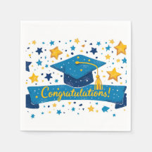 Parabéns de graduação Napkins