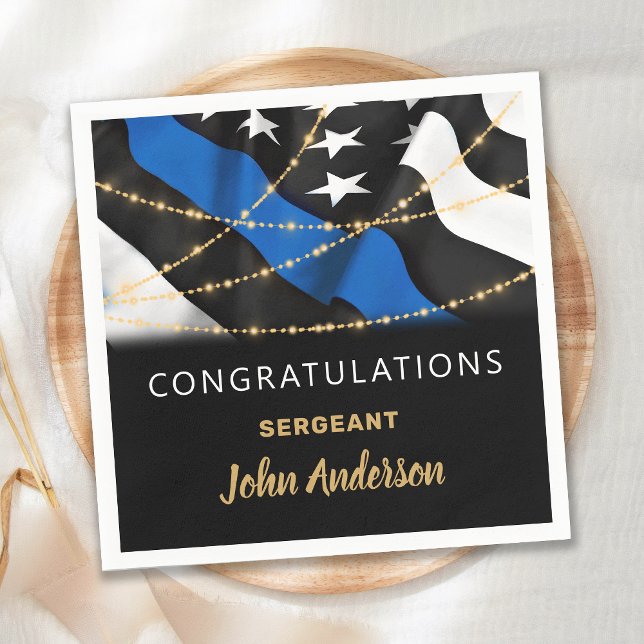 Guardanapo De Papel Parabéns do Partido Policial (Criador carregado)