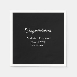 Guardanapo De Papel Parabéns formando adicionar nome da escola simples